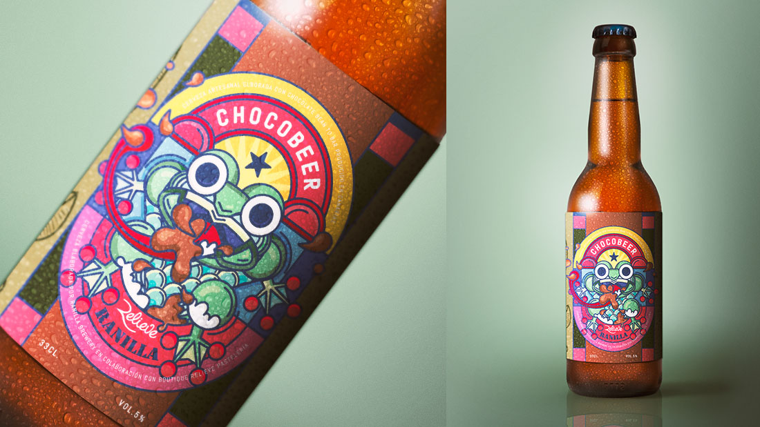 Etiqueta Cerveza de chocolate - Cervezas Ranilla